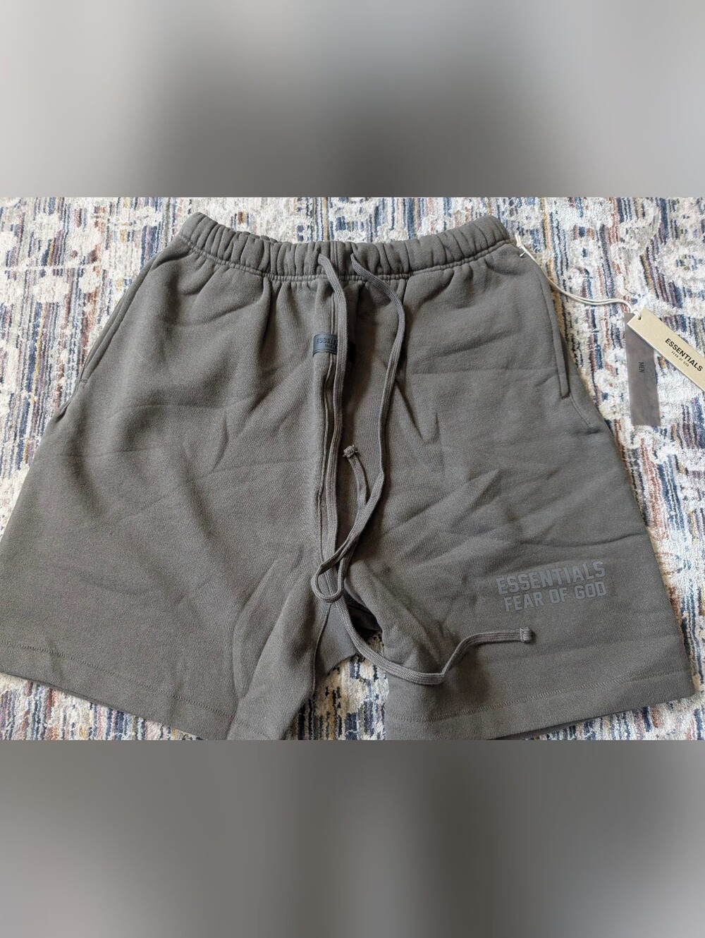 Fear of God ESSENTIALS Off Black Fleece Shorts XS NWT